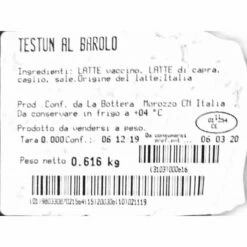 Testun Al Barolo 600g -Negozio FoodExplore economico product t e testun al barolo etichetta